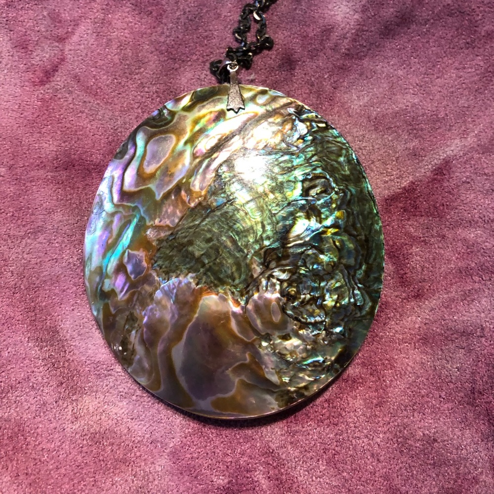 Large Abalone pendant necklace